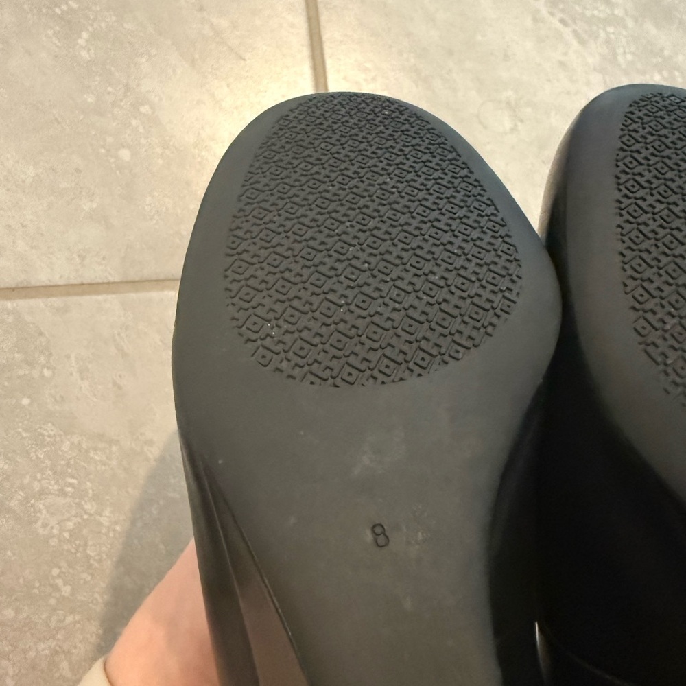 Tory Burch Black Heels with Gold Logo - Picture 10 of 10